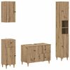 vidaXL 4-delige Badkamerkast Set ALKMAAR Artisanaal eiken Bewerkt hout