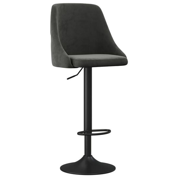 vidaXL Barkrukken 2 st fluweel donkergrijs