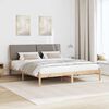 vidaXL Bedframe Bruin en taupe 200 x 200 cm Massief grenenhout