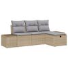 vidaXL Tuin Sofa Set 4 st poly rattan