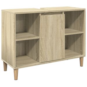 vidaXL Badkamerkast 80x33x60 cm bewerkt hout sonoma eikenkleurig