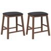 vidaXL Barstoelen met kussens 2 st massief hout rubber bruin