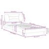vidaXL Bedframe zonder matras "Hvar" 100x200 cm stof lichtgrijs