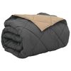 vidaXL Vol jaar dekbed Antraciet en Taupe 200 x 200 cm Microfiber