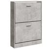 vidaXL Schoenenkast 59x17x81 cm bewerkt hout betongrijs