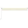 vidaXL Luifel handmatig uittrekbaar 600x350 cm cr&egrave;mekleurig