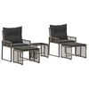 vidaXL Buitenmeubelset 11 pcs Grijs en Donkergrijs poly rattan