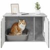 vidaXL Kattenhuis Beton 85 x 55 x 50,5 cm Bewerkt hout