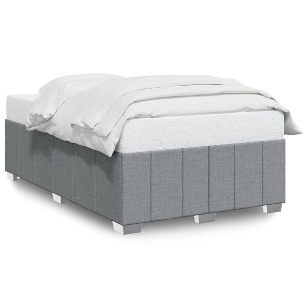vidaXL Bedframe zonder matras 120x200 cm stof lichtgrijs