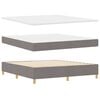 vidaXL Boxspringbed met matras met hoofdeinde Taupe 180 x 200 cm Stof