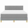 vidaXL Boxspringbed met matras Lichtgrijs 160 x 200 cm Stof