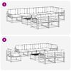 vidaXL Buiten bankenset met kussen 9 pcs Natuurlijk en Antraciet