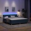 vidaXL Boxspring bed met matras met hoofdeinde Blauw 180 x 200 cm Stof