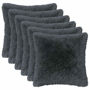 vidaXL Kussen met kussen HEERLEN 2 st Antraciet PV Fleece