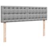 vidaXL Ottoman bed met matras en LED's 140x200cm stof lichtgrijs
