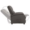 vidaXL Fauteuil echt leer grijs