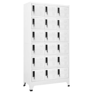 vidaXL Lockerkast 90x40x180 cm staal wit