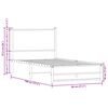 vidaXL Bedframe zonder matras metaal bruin eikenkleurig 75x190 cm