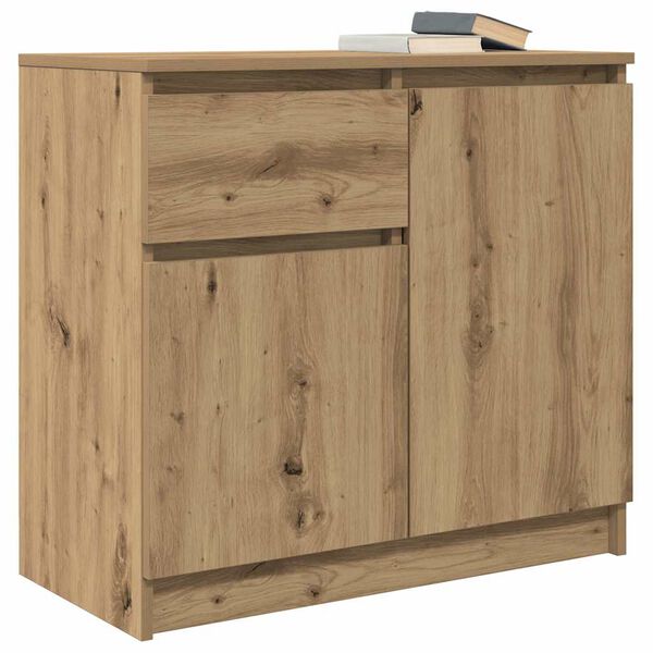 vidaXL Dressoir lade 71x35x65 cm spaanplaat artisanaal eikenkleurig