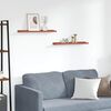 vidaXL Wandplank met plank 2 pcs Rood 60 x 9 x 3 cm Bewerkt hout