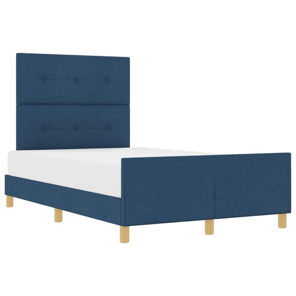 vidaXL Bedframe met hoofdeinde Blauw 120 x 190 cm Stof