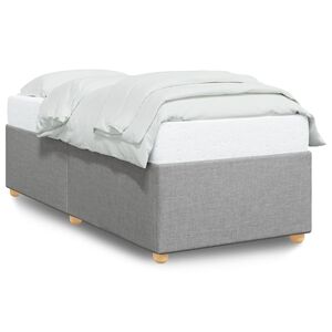 vidaXL Bedframe zonder matras 100x200 cm stof lichtgrijs