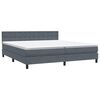 vidaXL Boxspring met matras en LED fluweel donkergrijs 180x220 cm