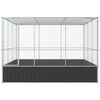 vidaXL Volière 311x307x212 cm staal zilverkleurig