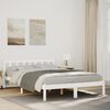 vidaXL Bedframe extra lang zonder matras grenenhout wit 140x220 cm