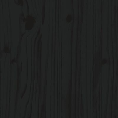 vidaXL Bedframe massief hout zwart 90x200 cm