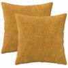 vidaXL Kussen 2 st HEERLEN Geel 40 x 40 cm Microfiber Fleece