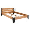 vidaXL Bedframe massief acaciahout en staal 152x203 cm