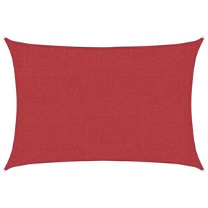 vidaXL Zonnezeil 160 g/m&sup2; 2x2,5 m HDPE rood