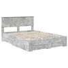vidaXL Bedframe met hoofdeinde Beton Grijs 140 x 190 cm Bewerkt hout