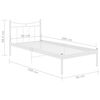 vidaXL Bedframe metaal wit 90x200 cm