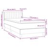 vidaXL Boxspring met matras fluweel roze 100x210 cm