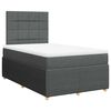 vidaXL Boxspring met matras stof donkergrijs 120x200 cm