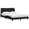 vidaXL Bed met matras stof zwart 120x200 cm
