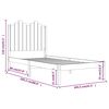 vidaXL Bedframe massief grenenhout zwart 100x200 cm
