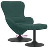 vidaXL Egg Chair met Voetsteun Donkergroen 63 x 73 x 90 cm Fluweel
