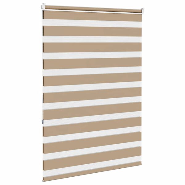 vidaXL Zebra Blind 95x150 cm stofbreedte 90,9 cm polyester zandbruin