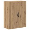 vidaXL Hoge kast 2 pcs Artisan Eiken Ge&euml;ngineerd hout en glas
