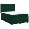 vidaXL Boxspring met matras fluweel donkergroen 140x200 cm