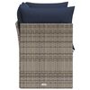 vidaXL | Tuin Sofa | met kussen Grijs 124 x 62 x 69cm poly rattan