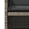 vidaXL 5-delige Tuinset met kussens poly rattan grijs