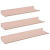 vidaXL Drijvende plank Wandgemonteerd 3 pcs Roze 40 x 9 x 2,5 cm Staal