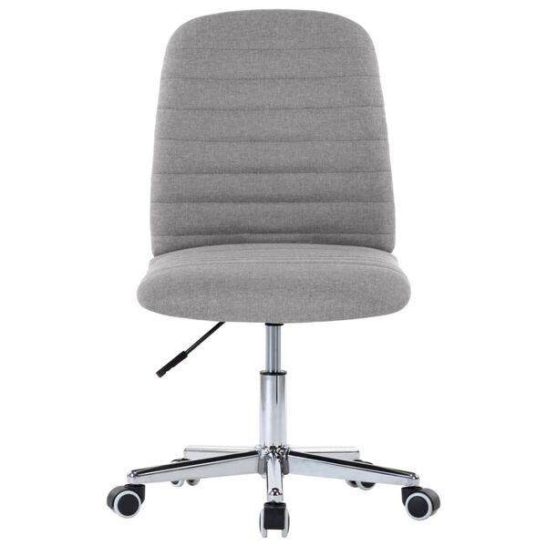 vidaXL Eetkamerstoelen 6 st stof lichtgrijs