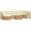 vidaXL Buiten bankenset 8 pcs Wit en cr&egrave;mekleurig 59 x 59 x 37 cm