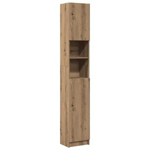 vidaXL Badkamerkast Artisan Eiken 32x25,5x190 cm Bewerkt Hout