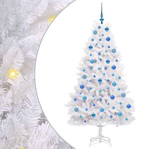 vidaXL Kunstmatige Inklapbare Kerstboom Wit 180 cm PVC en staal